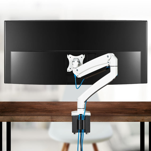 SIIG Single Monitor Gas Spring Aluminum Desk Monitor Arm with USB and Audio Ports - 17" to 49"