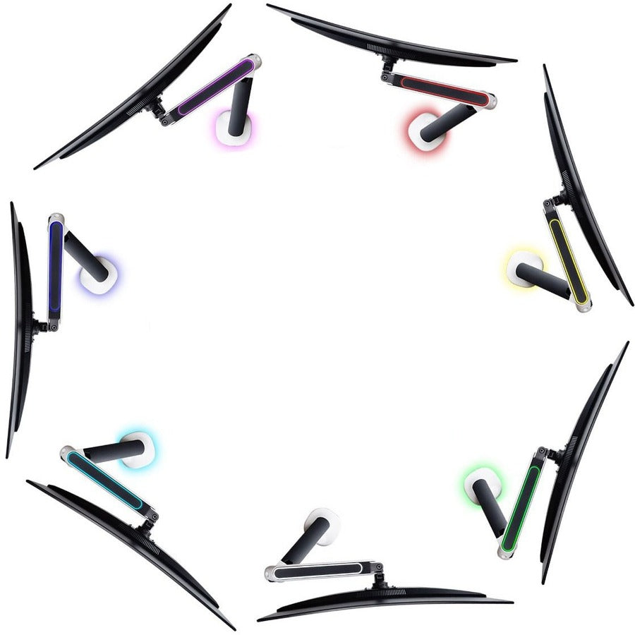 SIIG Premium Single Monitor Arm Desk Mount with Gaming RGB Lighting