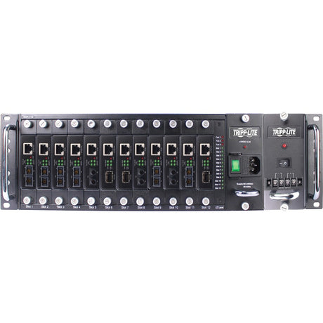 Eaton Tripp Lite Series 12-Slot Media Converter Chassis for Select N784-H and N785-H Models, 3U Rack Mount, TAA