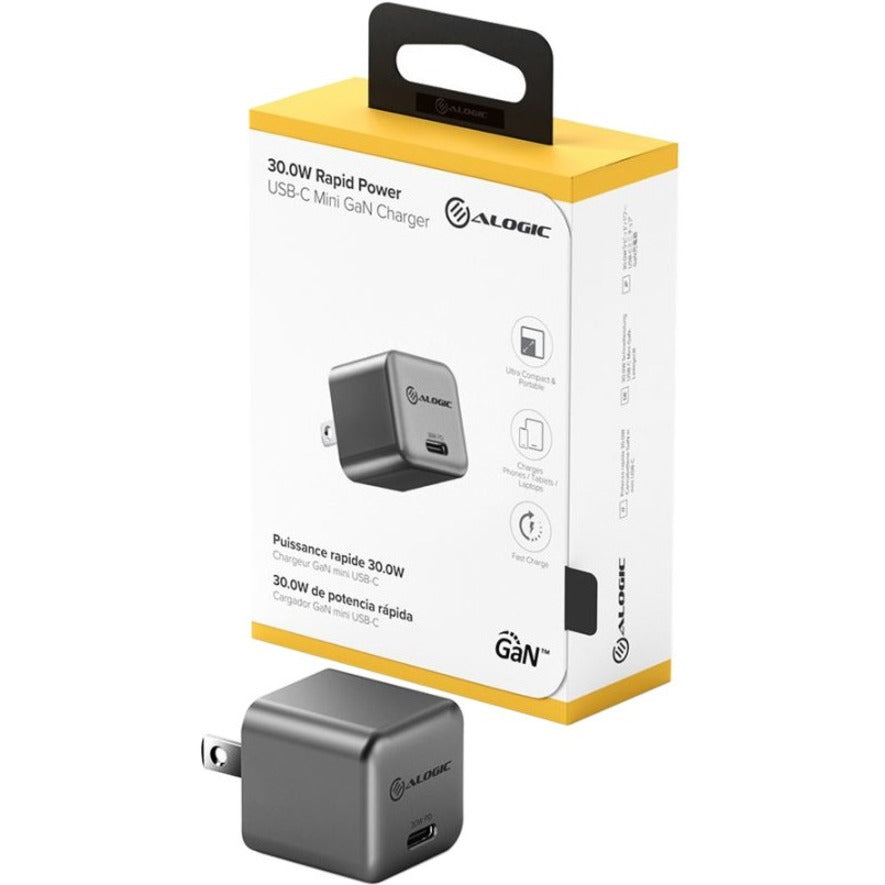 Alogic 30W Rapid Power USB-C Miniature GaN Charger