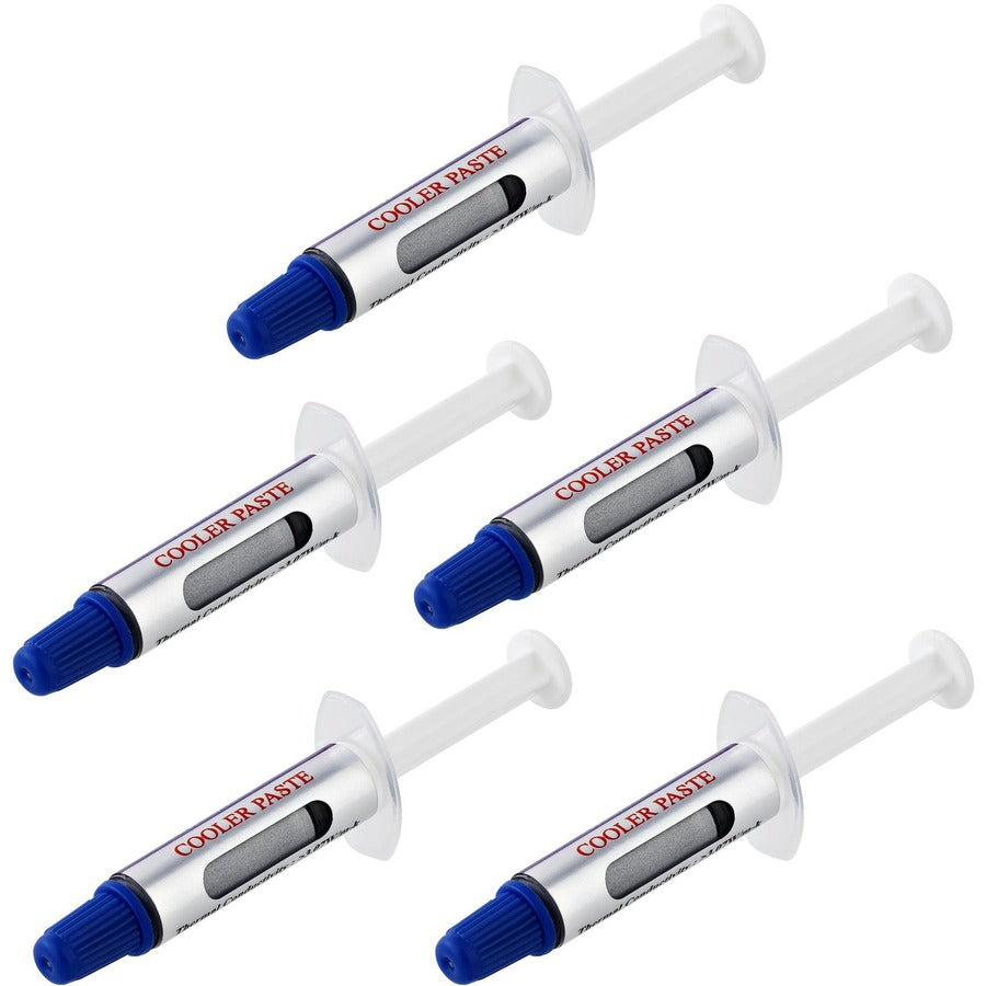 StarTech.com Thermal Paste, Pack of 5 Syringes (1.5g/ea), Metal Oxide Heat Sink Compound, CPU Paste
