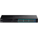 26 Port Gigabit PoE+ Switch