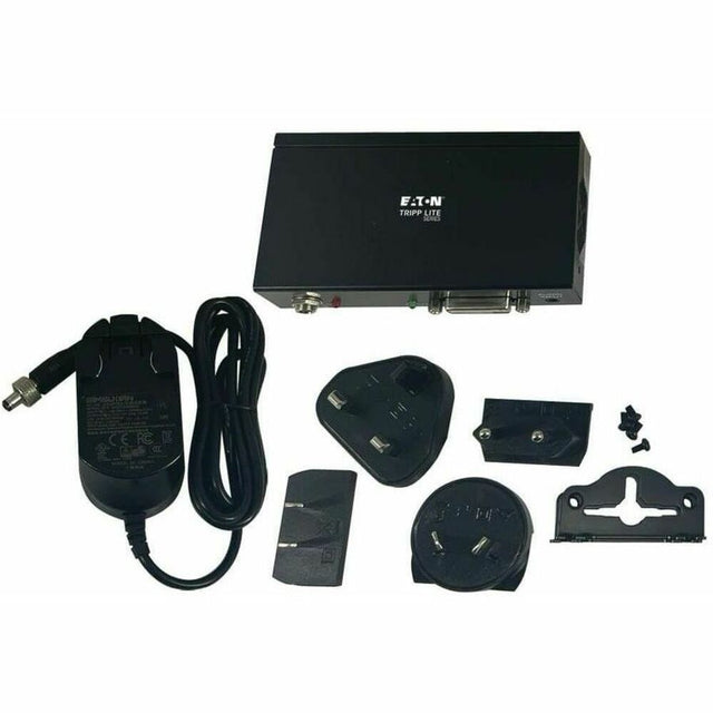 Eaton Tripp Lite Series 2-Port DVI Splitter with Audio and Signal Booster, Single-Link 1080p @ 60 Hz (DVI-D F/2xF), International Plug Adapters, TAA