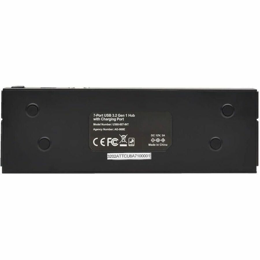 Eaton Tripp Lite Series 7-Port USB-A Mini Hub - USB 3.x (5Gbps), International Plug Adapters