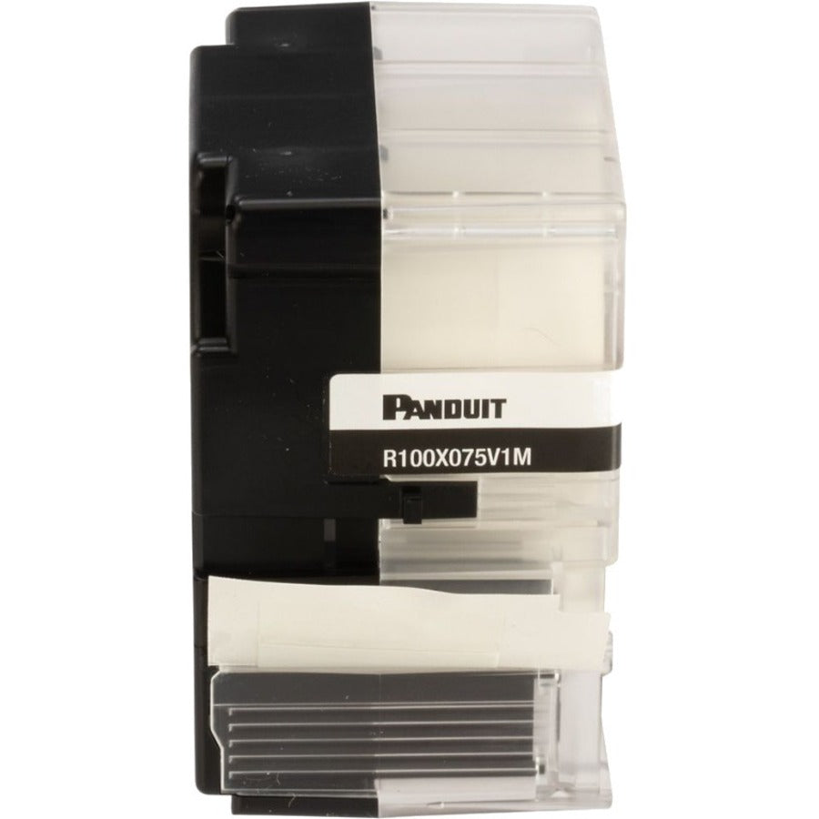 Panduit PXE R100X075V1M MP Printer Turn-Tell Label, Vinyl, White, 0.75"x1" , 0.25"POH