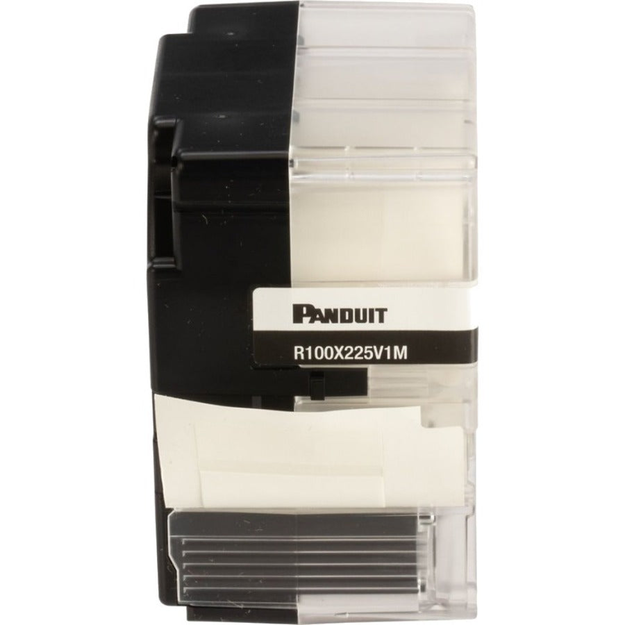 Panduit PXE R100X225V1M MP Printer Turn-Tell Label, Vinyl, White, 2.25"x1" , 0.75"POH
