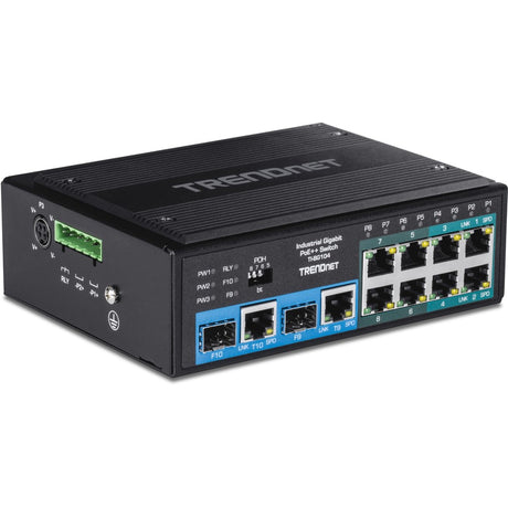 10 Port Industrial PoE DIN Rai