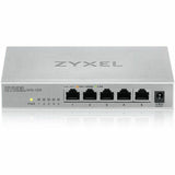 Zyxel 5-Port 2.5Gb MultiGig Ethernet Unmanaged Switch | 5 x 100/1G/2.5G Ports | Plug & Play | Metal Housing | Desktop or Wall-Mount | Ethernet Splitter | Lifetime Warranty | MG-105