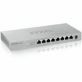 Zyxel 8-Port 2.5GbB MultiGig Ethernet Unmanaged Switch | 8 x 100/1G/2.5G Mbps Ports | Plug & Play | Metal Housing | Desktop or Wall-Mount | Ethernet Splitter | Lifetime Warranty | MG-108