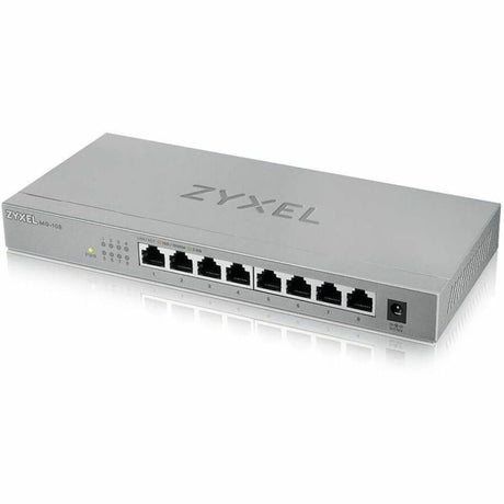 Zyxel 8-Port 2.5GbB MultiGig Ethernet Unmanaged Switch | 8 x 100/1G/2.5G Mbps Ports | Plug & Play | Metal Housing | Desktop or Wall-Mount | Ethernet Splitter | Lifetime Warranty | MG-108