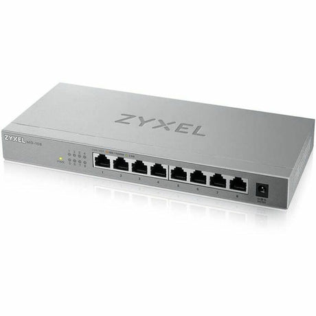 Zyxel 8-Port 2.5GbB MultiGig Ethernet Unmanaged Switch | 8 x 100/1G/2.5G Mbps Ports | Plug & Play | Metal Housing | Desktop or Wall-Mount | Ethernet Splitter | Lifetime Warranty | MG-108