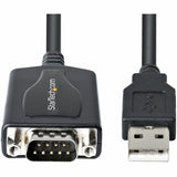 StarTech.com 3ft (1m) USB to Serial Cable with COM Port Retention, DB9 Male RS232 to USB Converter, USB to Serial Adapter, Prolific IC