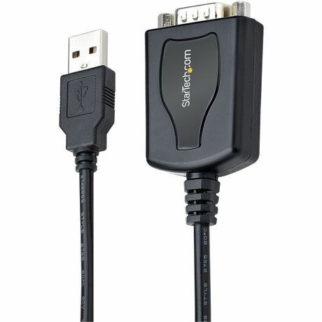 StarTech.com 3ft (1m) USB to Serial Cable with COM Port Retention, DB9 Male RS232 to USB Converter, USB to Serial Adapter, Prolific IC