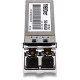 TRENDnet SFP Multi-Mode LC Module, Up To 550m (1800 Ft), Mini-GBIC, Hot Pluggable, IEEE 802.3z Gigabit Ethernet, Supports Up To 1.25 Gbps, Lifetime Protection, Silver, TEG-MGBSX