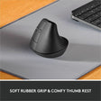 Logitech Lift Left Vertical Ergonomic Mouse, Left-handed, Wireless, Bluetooth or Logi Bolt USB, Quiet clicks, Graphite