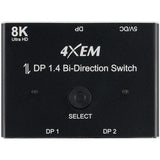 4XEM 8K DisplayPort Bi-Directional Switch