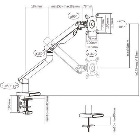 SINGLE ARM ARTICULATING MOUNT