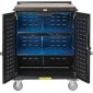 Eaton Tripp Lite Series Safe-IT UV Locking Storage Cart for Mobile Devices and AV Equipment, Wood-Grain Top