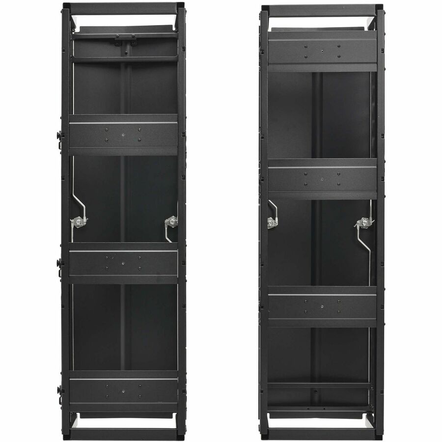 Eaton Tripp Lite Series High-Capacity Vertical Cable Manager - Deep Double Finger Duct with Cover, Single Sided, 12 in. Wide, Black, 7 ft. (2.2 m)