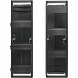 Eaton Tripp Lite Series High-Capacity Vertical Cable Manager - Deep Double Finger Duct with Cover, Single Sided, 12 in. Wide, Black, 7 ft. (2.2 m)