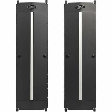 Eaton Tripp Lite Series High-Capacity Vertical Cable Manager - Deep Double Finger Duct with Cover, Single Sided, 12 in. Wide, Black, 7 ft. (2.2 m)