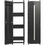 Eaton Tripp Lite Series High-Capacity Vertical Cable Manager - Deep Double Finger Duct with Cover, Single Sided, 12 in. Wide, Black, 7 ft. (2.2 m)