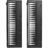 Eaton Tripp Lite Series High-Capacity Vertical Cable Manager - Deep Double Finger Duct with Cover, Single Sided, 12 in. Wide, Black, 7 ft. (2.2 m)