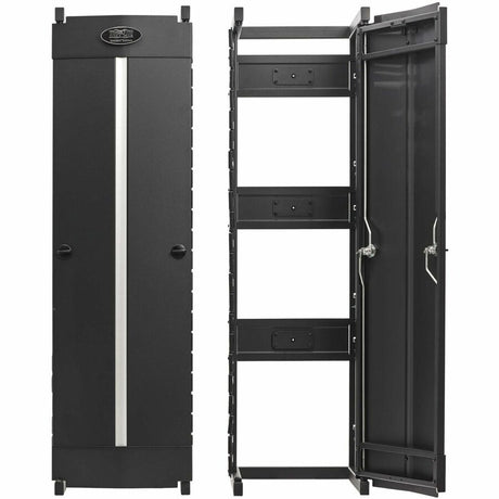 Eaton Tripp Lite Series High-Capacity Vertical Cable Manager - Deep Double Finger Duct with Cover, Single Sided, 12 in. Wide, Black, 7 ft. (2.2 m)