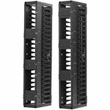 Eaton Tripp Lite Series High-Capacity Vertical Cable Manager - Deep Double Finger Duct with Cover, Single Sided, 6 in. Wide, Black, 7 ft. (2.2 m)