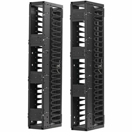 Eaton Tripp Lite Series High-Capacity Vertical Cable Manager - Deep Double Finger Duct with Cover, Single Sided, 6 in. Wide, Black, 7 ft. (2.2 m)