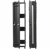Eaton Tripp Lite Series High-Capacity Vertical Cable Manager - Deep Double Finger Duct with Cover, Single Sided, 6 in. Wide, Black, 7 ft. (2.2 m)