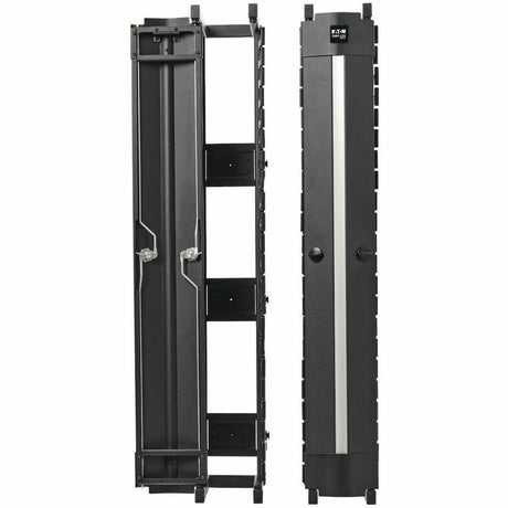 Eaton Tripp Lite Series High-Capacity Vertical Cable Manager - Deep Double Finger Duct with Cover, Single Sided, 6 in. Wide, Black, 7 ft. (2.2 m)