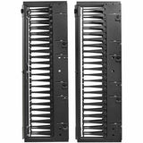 Eaton Tripp Lite Series High-Capacity Vertical Cable Manager - Deep Double Finger Duct with Cover, Single Sided, 6 in. Wide, Black, 7 ft. (2.2 m)