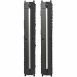 Eaton Tripp Lite Series High-Capacity Vertical Cable Manager - Deep Double Finger Duct with Cover, Single Sided, 6 in. Wide, Black, 7 ft. (2.2 m)