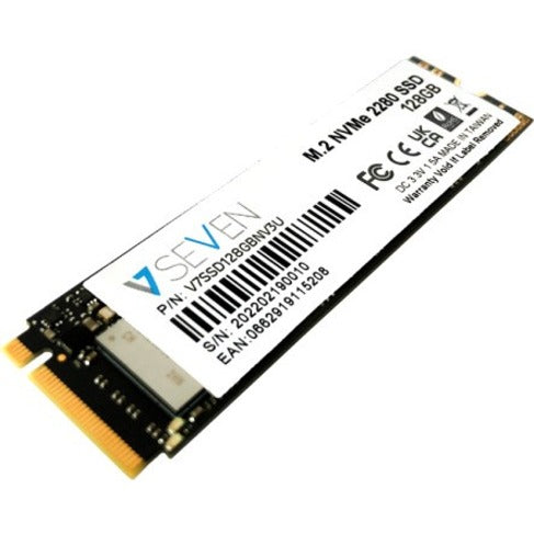 V7 V7SSD128GBNV3U 128 GB Solid State Drive - M.2 Internal - PCI Express NVMe (PCI Express NVMe 3.0 x4) - TAA Compliant