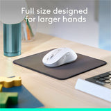 Logitech Signature M650 L Full Size Wireless Mouse - For Large Sized Hands, 2-Year Battery, Silent Clicks, Off-white