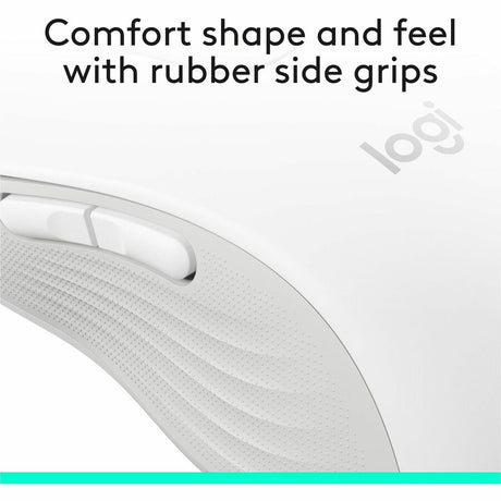 Logitech Signature M650 L Full Size Wireless Mouse - For Large Sized Hands, 2-Year Battery, Silent Clicks, Off-white