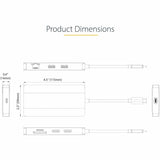 StarTech.com USB C Multiport Adapter, Dual HDMI, 4K 60Hz, 2x 5Gbps USB-A Hub, 100W Power Delivery, GbE, SD/MicroSD, USB C Mini Dock