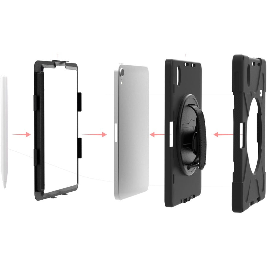 CTA Digital Protective Case with Built-in 360 Rotatable Grip Kickstand for iPad Mini 6