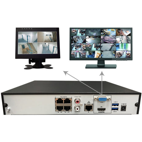 Gyration 4-Channel Network Video Recorder With PoE - 2 TB HDD