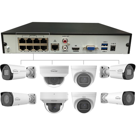 Gyration 8-Channel Network Video Recorder With PoE - 4 TB HDD