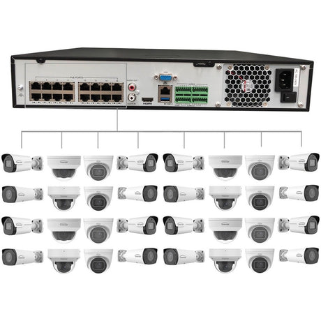 Gyration 32-Channel Network Video Recorder With PoE, TAA-Compliant - 16 TB HDD