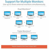 Eaton Tripp Lite Series USB-C Dock, Triple Display - 4K HDMI/DisplayPort, VGA, USB 3.x (5Gbps), USB-A/C Hub Ports, GbE, 100W PD Charging, EU/UK Power Supply