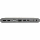 Eaton Tripp Lite Series USB-C Dock, Triple Display - 4K HDMI/DisplayPort, VGA, USB 3.x (5Gbps), USB-A/C Hub Ports, GbE, 100W PD Charging, EU/UK Power Supply