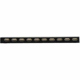 Eaton Tripp Lite Series 10-Port USB 2.0 Hub with Power Supply and International Plug Adapters