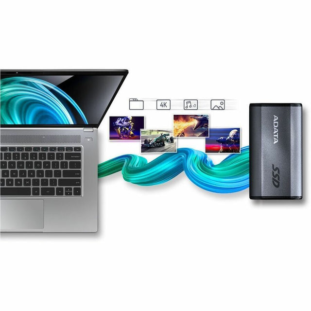Adata SE800 AELI-SE880-500GCGY 500 GB Portable Rugged Solid State Drive - External - Titanium Gray