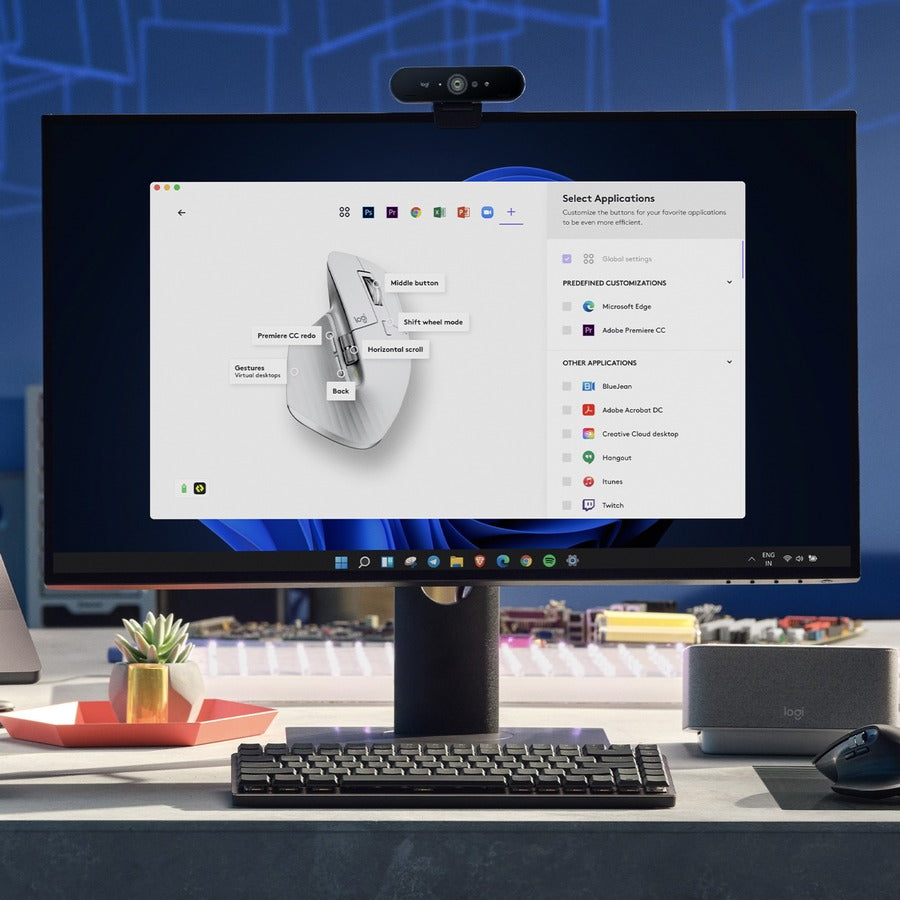 Logitech MX Master 3S - Wireless Performance Mouse with Ultra-fast Scrolling, Ergo, 8K DPI, Track on Glass, Bluetooth, Pale Grey