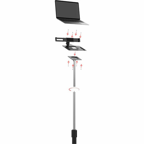 CTA Digital Rolling Floor Stand with Security Laptop Holder