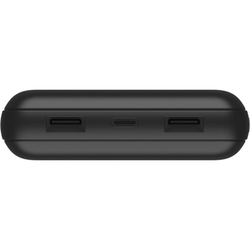 Belkin 15W 3-port USB Power Bank - 20K mAh - 2xUSB-A (12W), 1xUSB-C (15W) - Portable Charger - w/ USB-A to USB-C Cable - Black