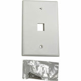 Eaton Tripp Lite Series Safe-IT 1-Port Single-Gang Keystone Wall Plate, Antibacterial, Ivory Matte, TAA